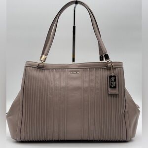 COACH Madison Pintuck Leather Cafe Carryall